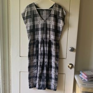 ace&jig Black and White Plaid Patterned Dress
